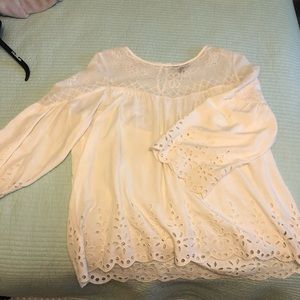 White lacy blouse